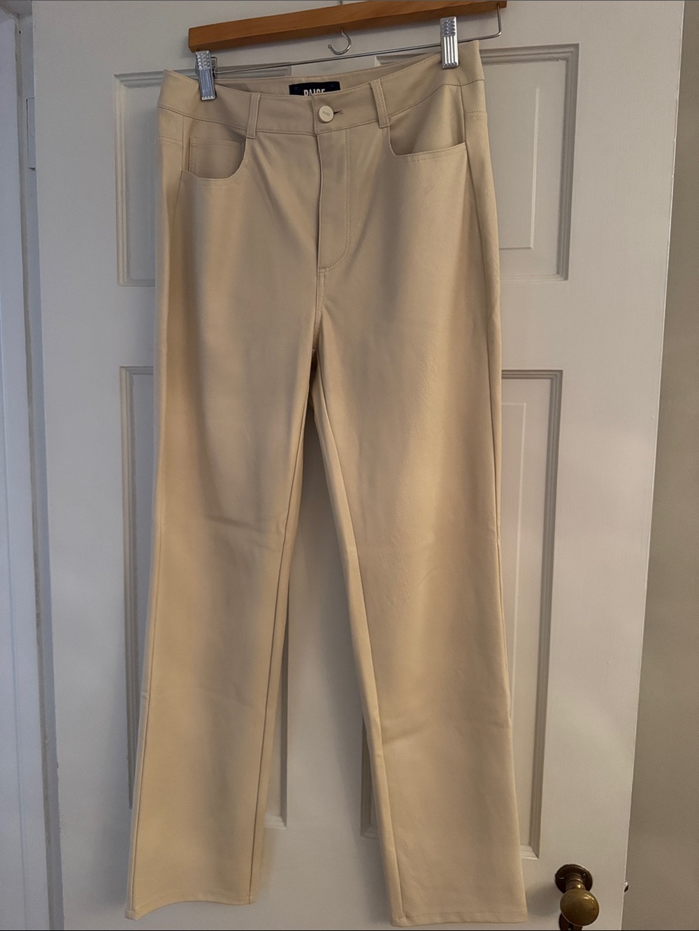 PAIGE Straight-Leg Women's Pants in Beige